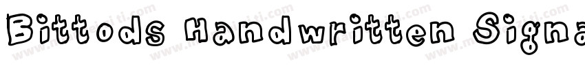 Bittods Handwritten Signature Font字体转换